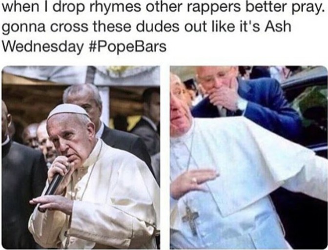 when i drop rhymes other rappers better pray gonna cross these dudes out like it's ash wednesday