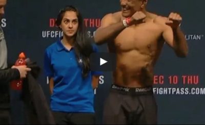 BEST UFC WEIGH IN GIRL EVER ON STAGE