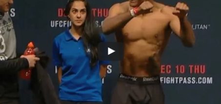 BEST UFC WEIGH IN GIRL EVER ON STAGE