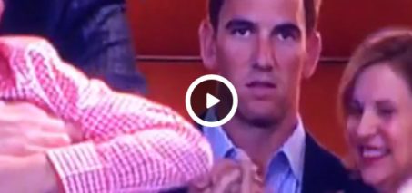 Eli Manning can't contain his excitement when Peyton wins Super Bowl 50