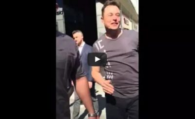 Elon Musk at Tesla Century City Model 3 release