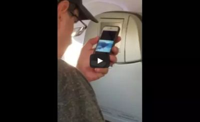 Guy watching 9/11 video on my flight before takeoff