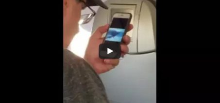 Guy watching 9/11 video on my flight before takeoff