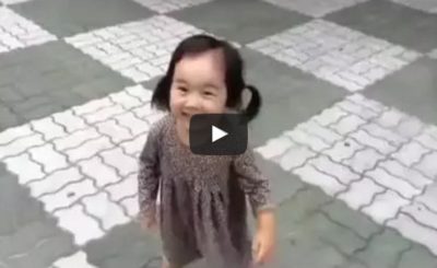 Little Girl Can't Stay Mad With Squeaky Shoes On