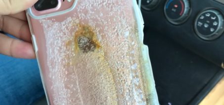 Girl's iPhone 7 Plus Smoking and Exploding Video