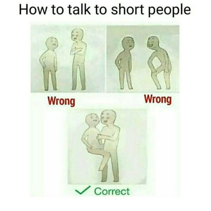 how to talk to short people holding