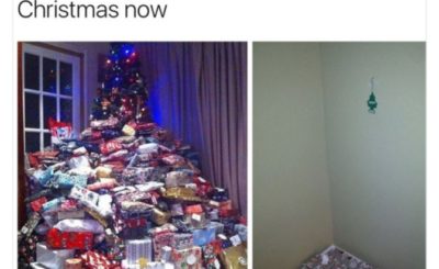 Christmas when you were 7 years old vs Christmas Now